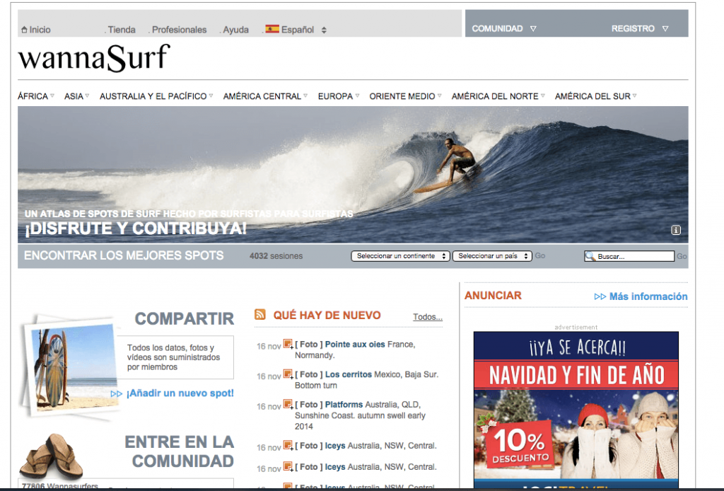mejores webs de surf