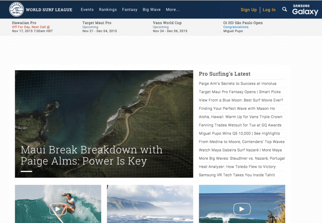 pagina oficial asociacion mundial surf